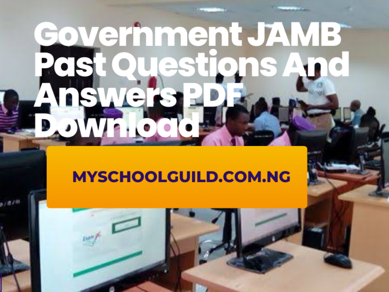 Government JAMB Past Questions And Answers PDF Download