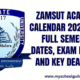 ZAMSUT Academic Calendar