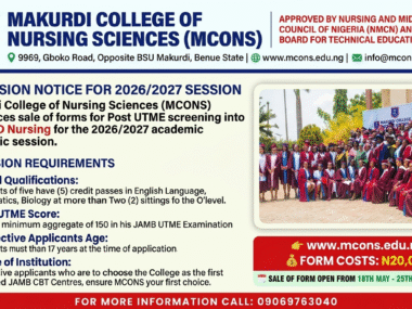 MCONS Post UTME Form