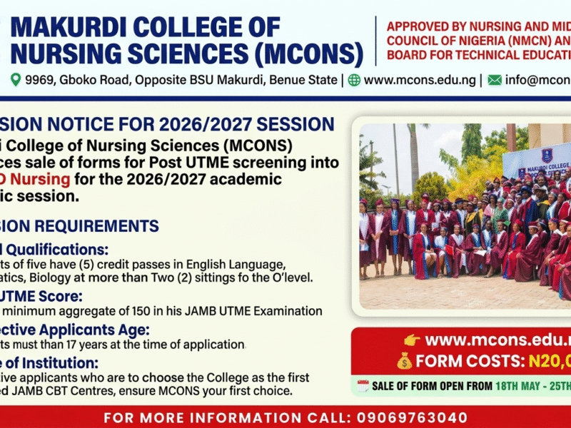 MCONS Post UTME Form